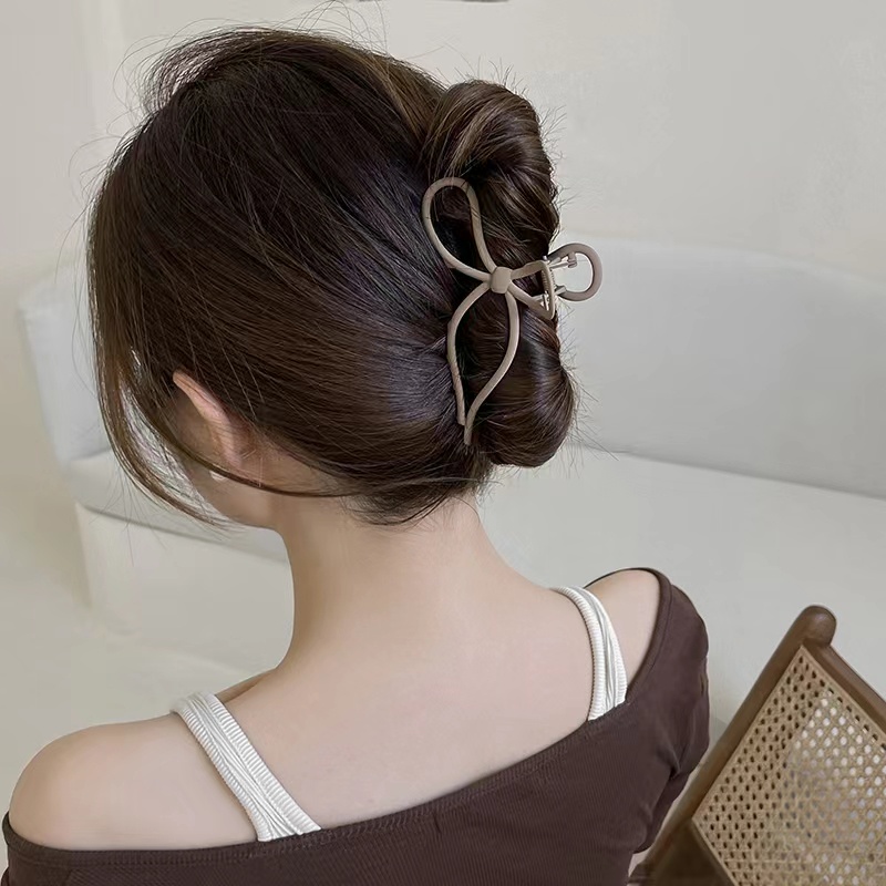 Kẹp Tóc Hình Nơ Bằng Kim Loại Đơn Giản Thời Trang Mùa Hè Dành Cho Nữ