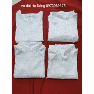 Áo dài Gấm trắng