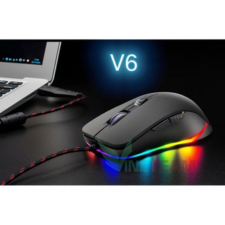 CHUỘT CHƠI GAME LED RGB FREE WOLF V6