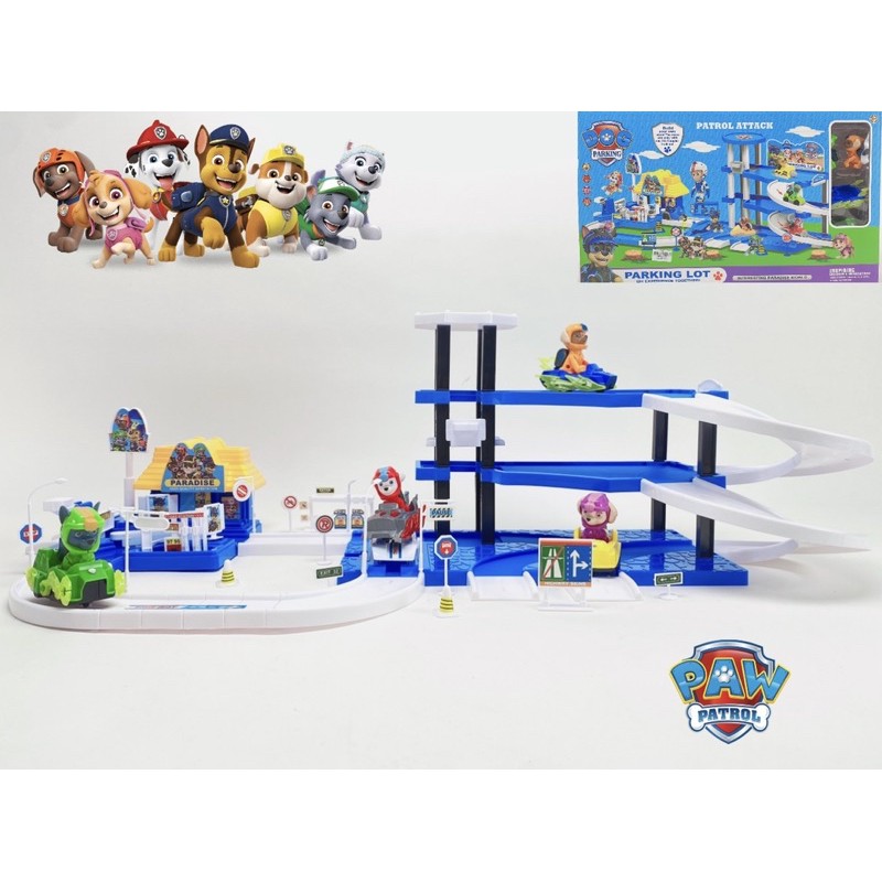 [TỔNG HỢP]Bộ Đồ Chơi Lắp Ráp Mô Hình Bãi Đậu Xe Đường Ray Chó Cứu Hộ PawPatrol🦴