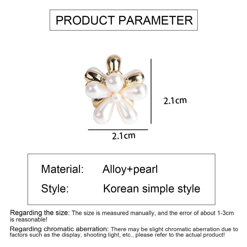 Kẹp Tóc Hoa Nhỏ Đính Ngọc Trai Thời Trang Cho Nữ