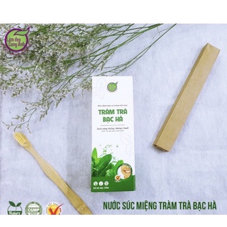 Nước súc miệng tràm trà bạc hà 250ml Bảo Nhiên tặng bàn chải tre