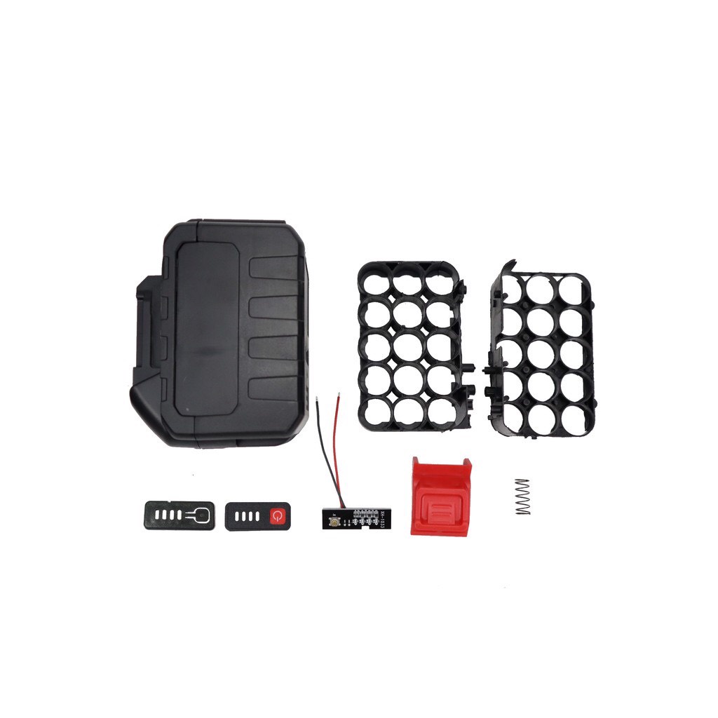 Vỏ pin 10 cell 2 hàng, 15 cell 3 hàng thông dụng nhất hiện nay Makita 18v kèm lò xo