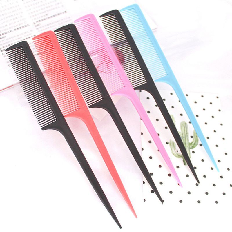 Lược chải tóc đuôi chuột dài màu trơn bằng nhựa đa năng tiện dụng 20.5cm