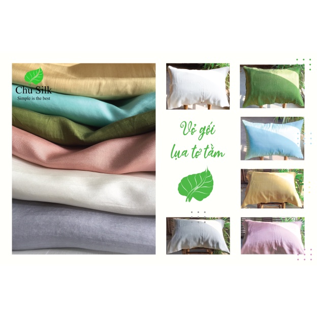 VỎ GỐI LỤA TƠ TẰM CHU SILK