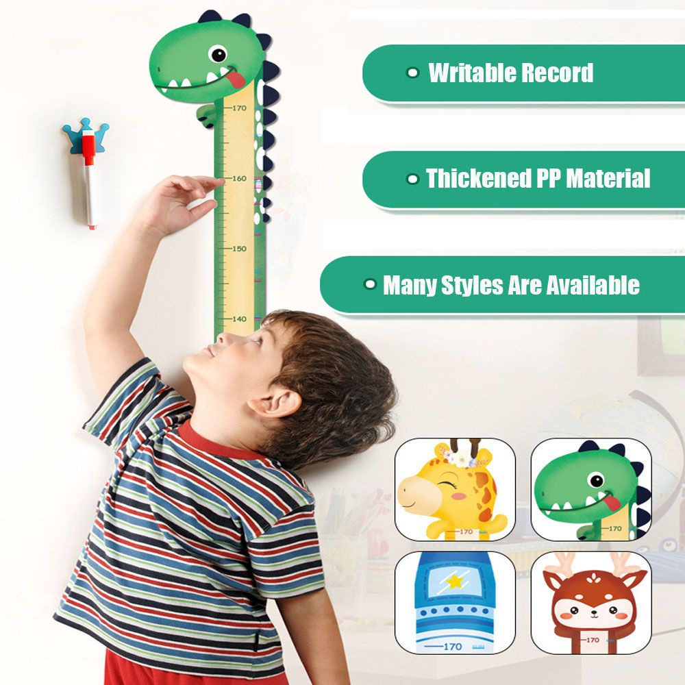 Thước Đo Chiều Cao Dán Tường Tự Dính Hình Hươu Cao Cổ Khủng Long Hoạt Hình Dễ Thương Chống Nước Có Thể Tháo Gỡ Trang Trí Nhà Cửa