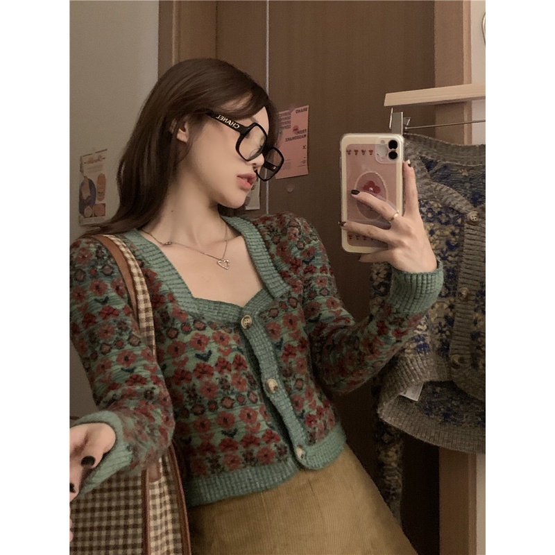 Áo Khoác Cardigan Dệt Kim Tay Dài Phong Cách Retro Hàn Quốc Thời Trang Cho Nữ | BigBuy360 - bigbuy360.vn