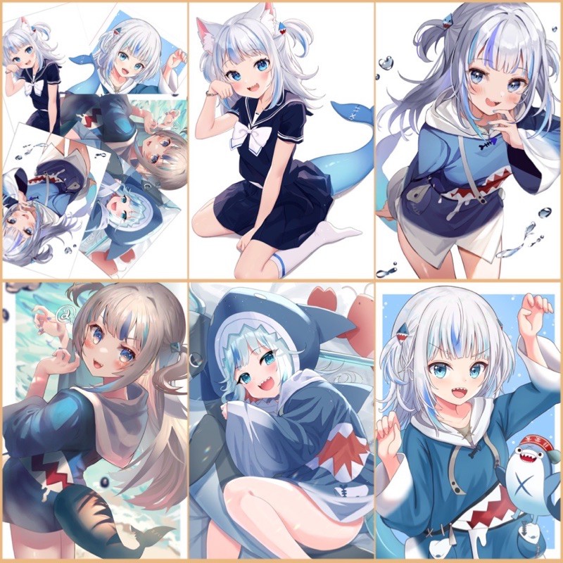 ảnh poster 3-5 tấm Gawr Gura-Hololive/ tranh dán vtuber hololive