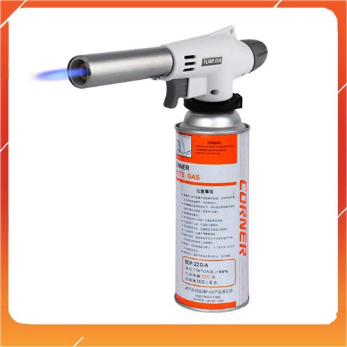 Đầu Khò Ga Mini Cầm Tay + Vòng chắn miệng ly ( Trà Sữa Nướng )