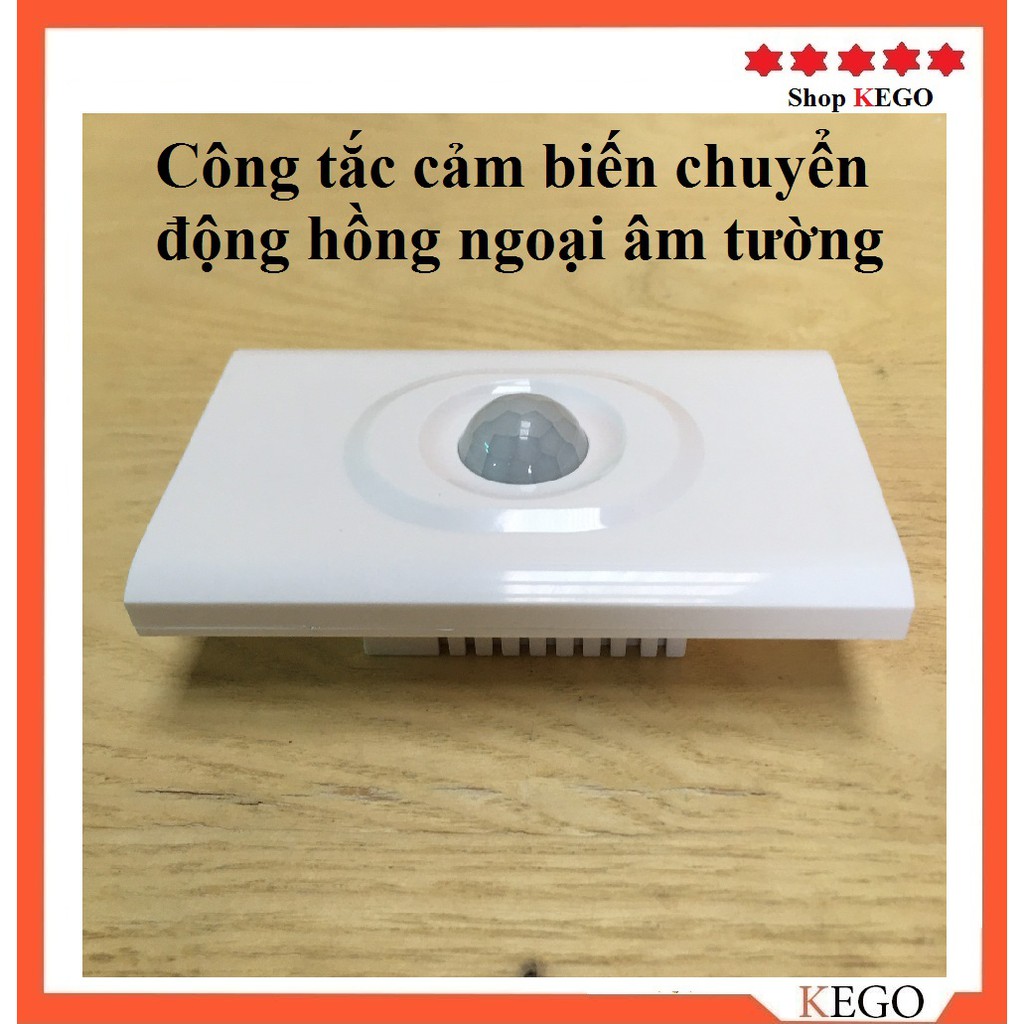 Công tắc cảm ứng hồng ngoại âm tường 2 Cổng liền mặt