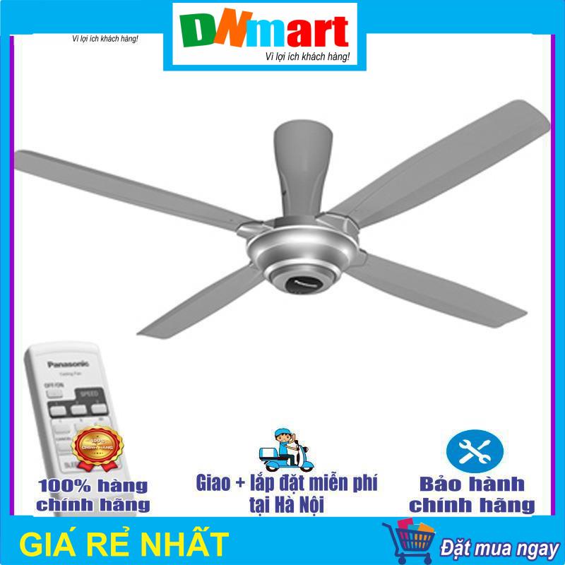 Quạt trần Panasonic F56MPG(S) 4 cánh trục ngắn màu bạc