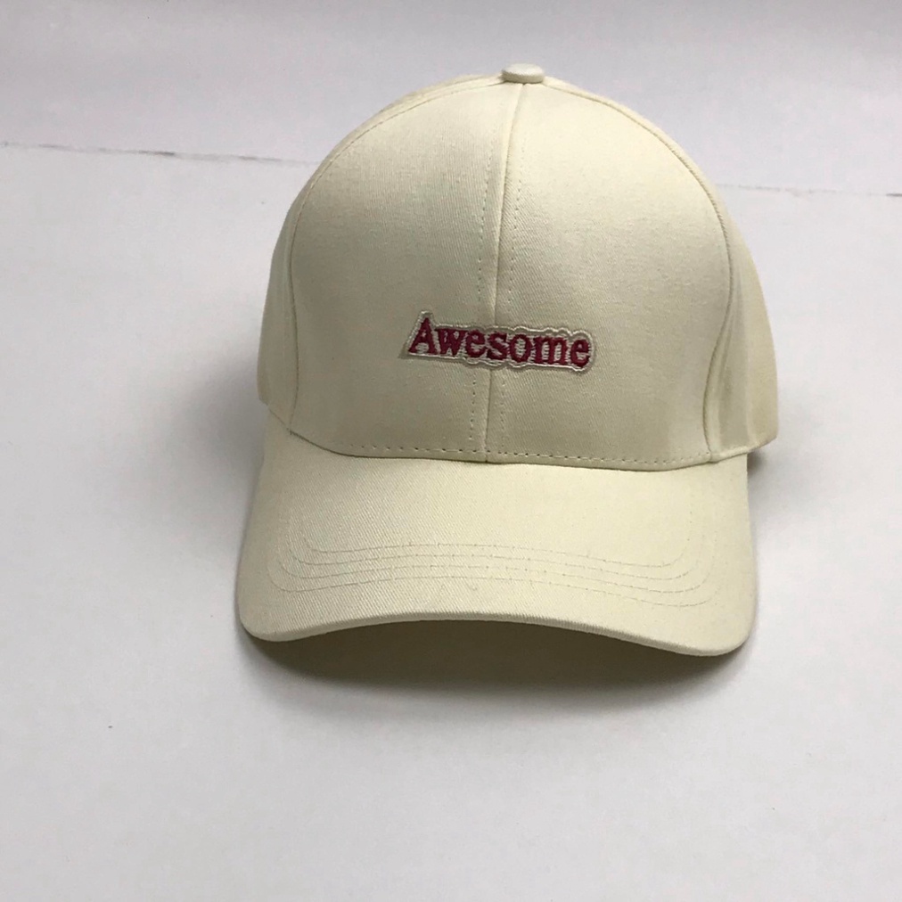 Mũ lưỡi trai thêu hình chữ Awesome Nón kết chất kaki cao cấp form unisex nam nữ K31 MN