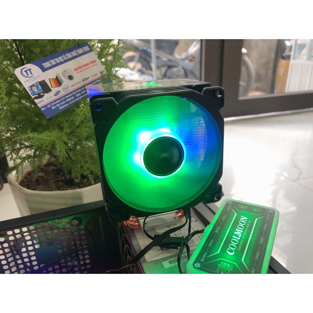 Fan CPU - Tản nhiệt khí CPU Jonsbo CR-1400 Led RGB - 4 ống đồng - Hỗ Trợ Đồng Bộ Mainboard / Bộ Hub Coolmoon