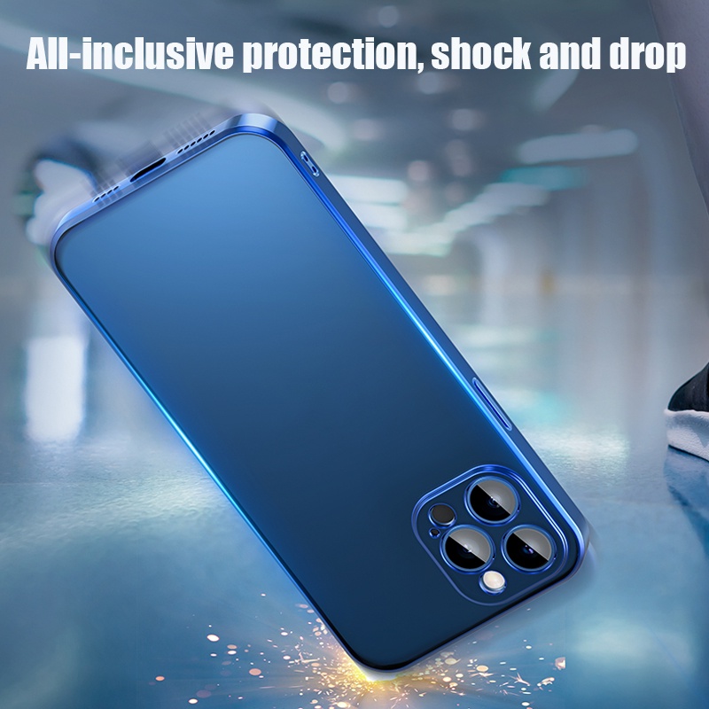 Ốp điện thoại TPU mềm hình vuông viền màu nhiều màu lựa chọn cho iPhone 12 mini pro Max 11