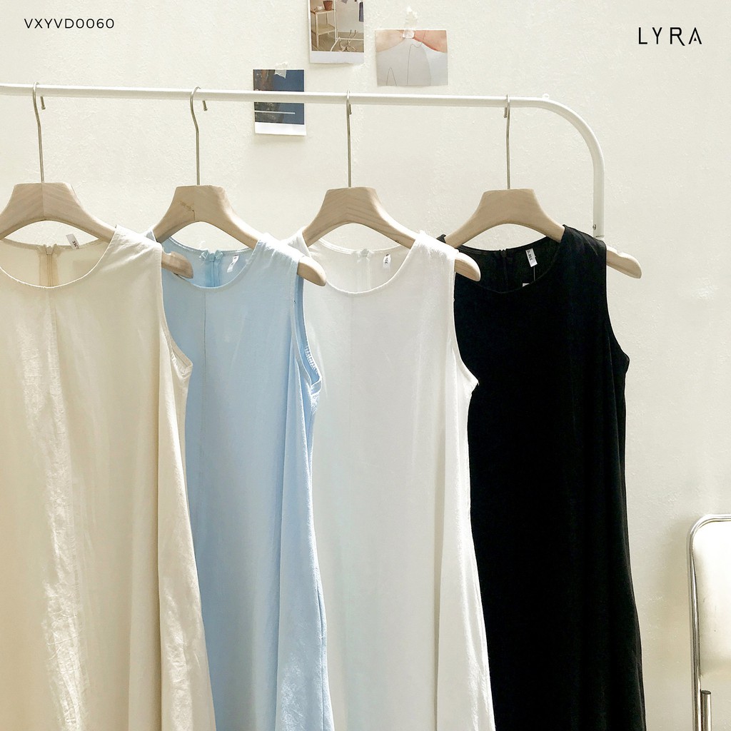 Váy suông nữ cổ tròn LYRA, chất liệu thô đũi mát dáng xòe phong cách Hàn Quốc- VXYVD0060 | BigBuy360 - bigbuy360.vn