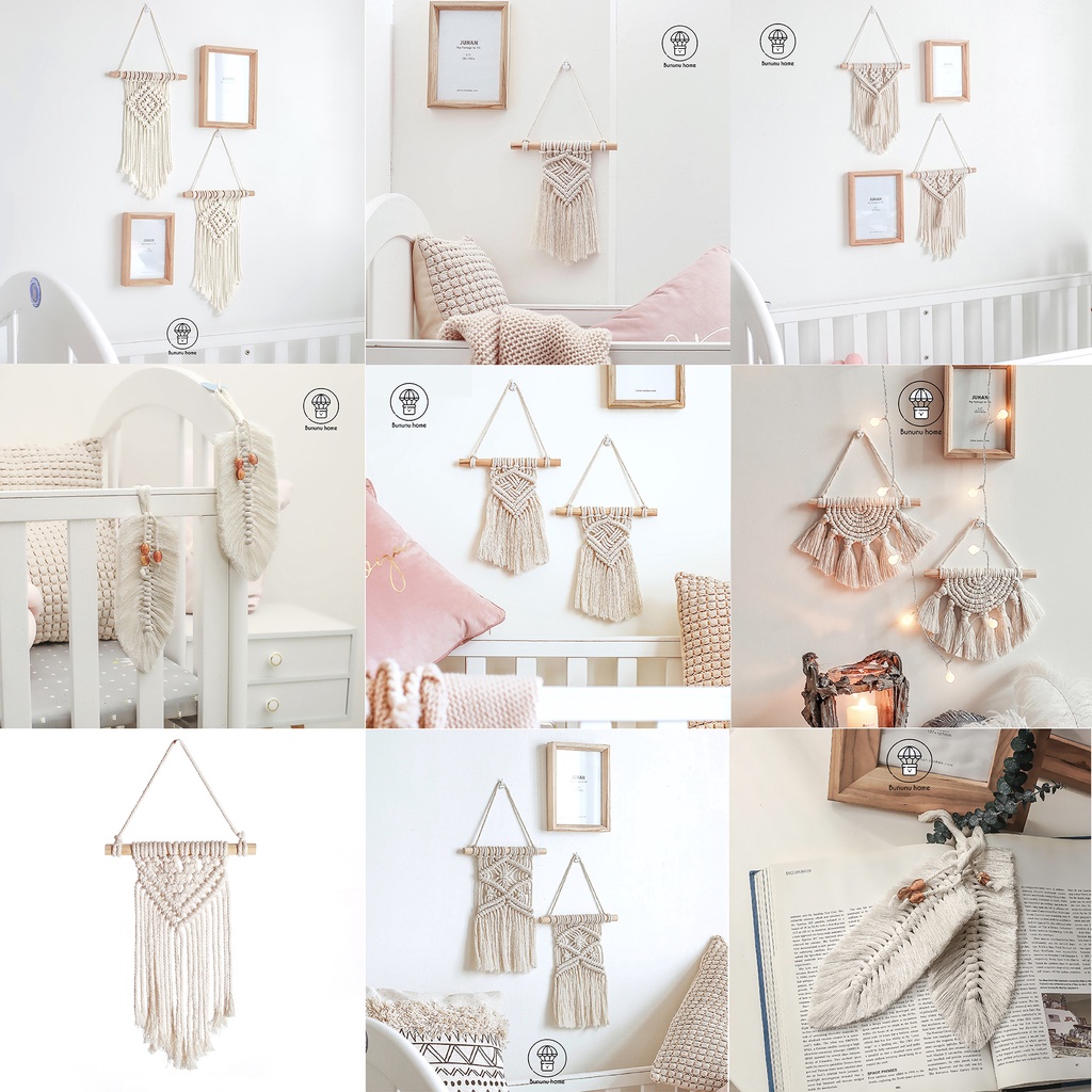 Macrame treo tường, phong cách Bohemian dáng nhỏ