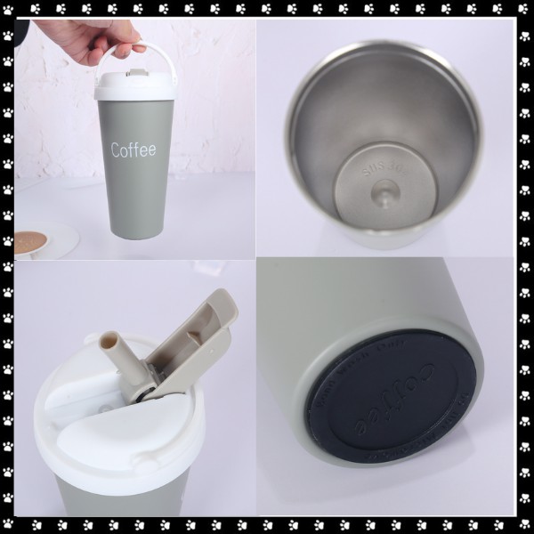 Ly giữ nhiệt 500ml có quai cầm có ống hút , kèm quà tặng | BigBuy360 - bigbuy360.vn