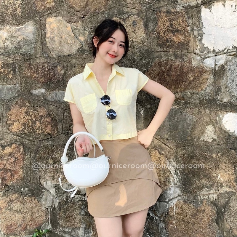Ảnh thật TÚI XÁCH NỮ NHỎ ĐÁY BẦU QUAI TRÒN DÂY ĐEO VAI ĐEO CHÉO PHONG CÁCH HÀN QUỐC