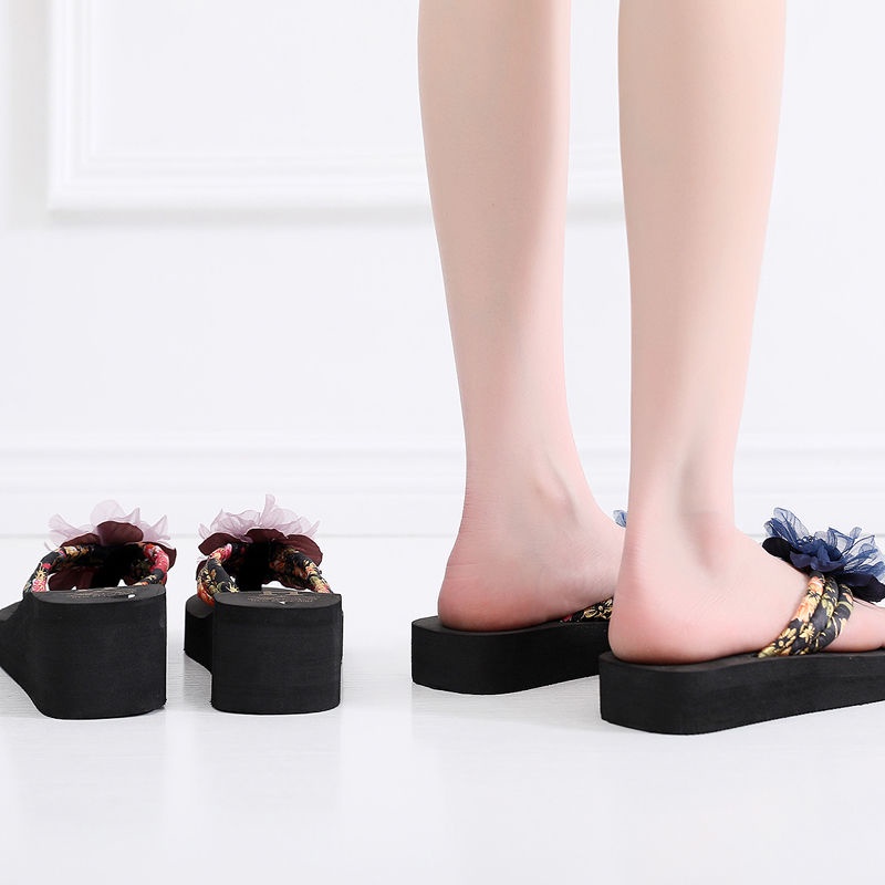 Dép Xỏ Ngón Đế Dày Chống Trượt Thời Trang Mùa Hè Cho Nữ