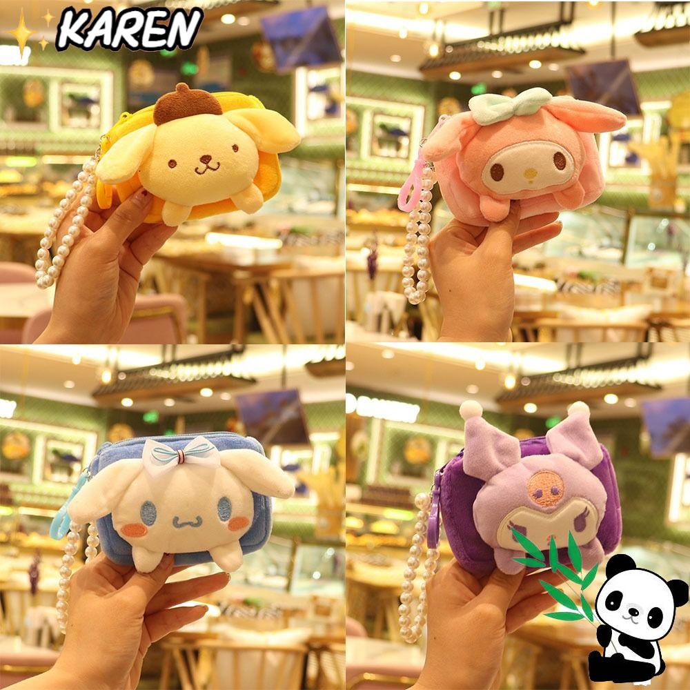 Ví Đựng Tiền Xu Hình Melody Nhồi Bông Đính Ngọc Trai Sáng Tạo