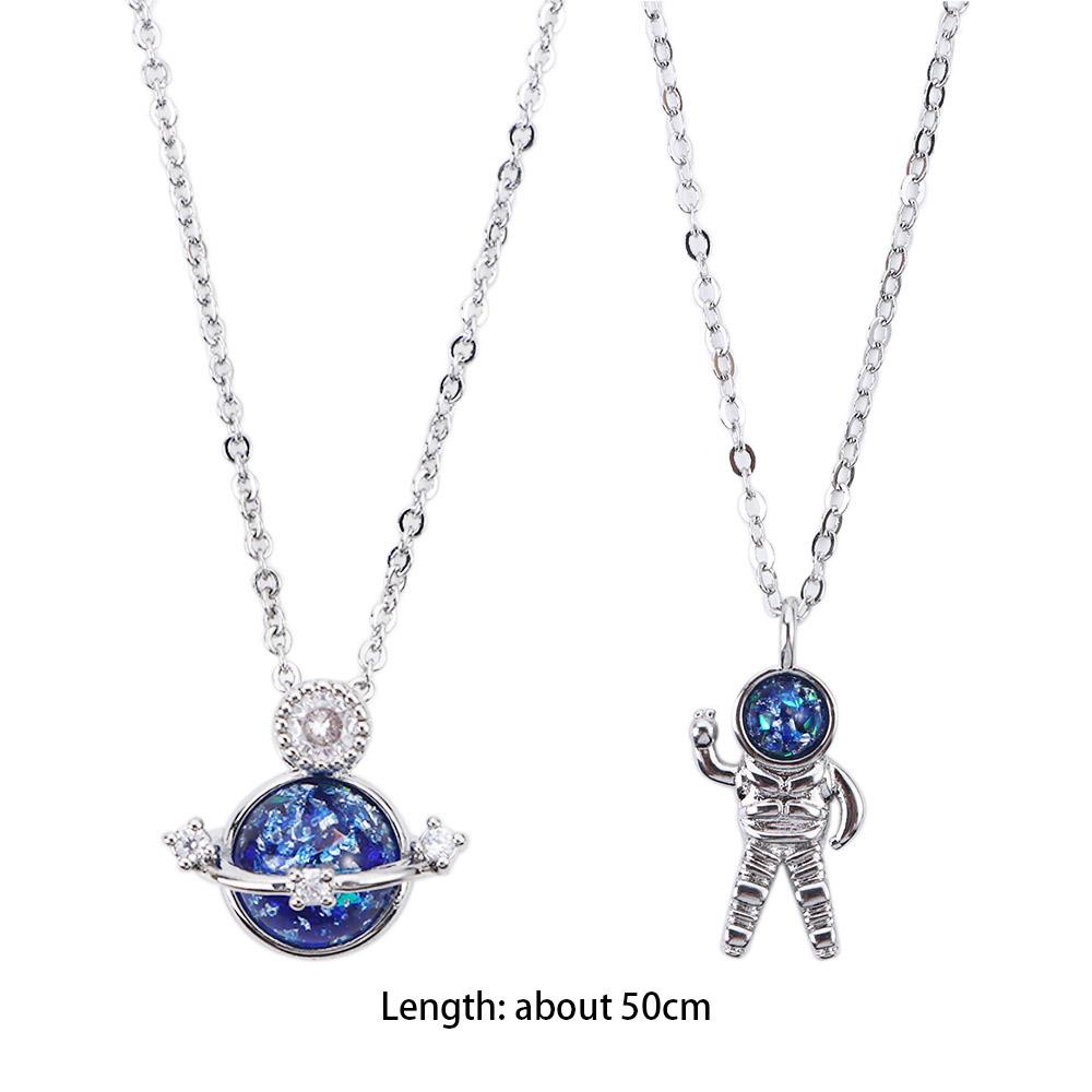 ANEMONE Vòng cổ Mặt Hình Phi Hành Gia Bằng Hợp Kim Thiết Kế Đơn Giản Sáng Tạo Cho Cặp Đô