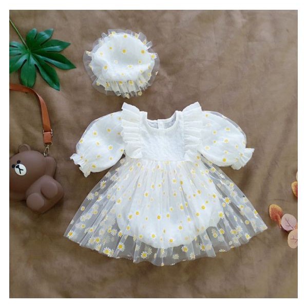 Set 3 chi tiết body hoa cúc cho bé