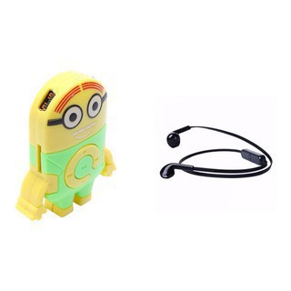 Máy nghe nhạc MP3 Minion +Tặng tai nghe Bluetooth thể thao S6(giao màu ngẫu nhiên)