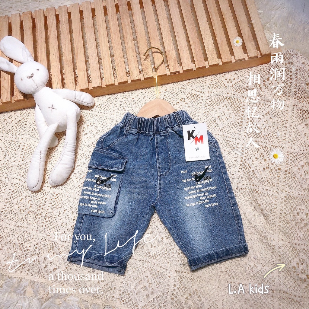 (Size đại Sz 10-28kg) Quần Jean Ngố/Lửng Cho Bé Trai/ Gái  - Jean Mềm ạ(Giao ngẫu nhiên)