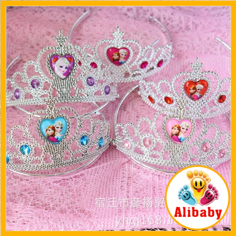 Phụ kiện hóa trang Elsa, Vương miện công chúa Elsa Anna in hình đẹp E177