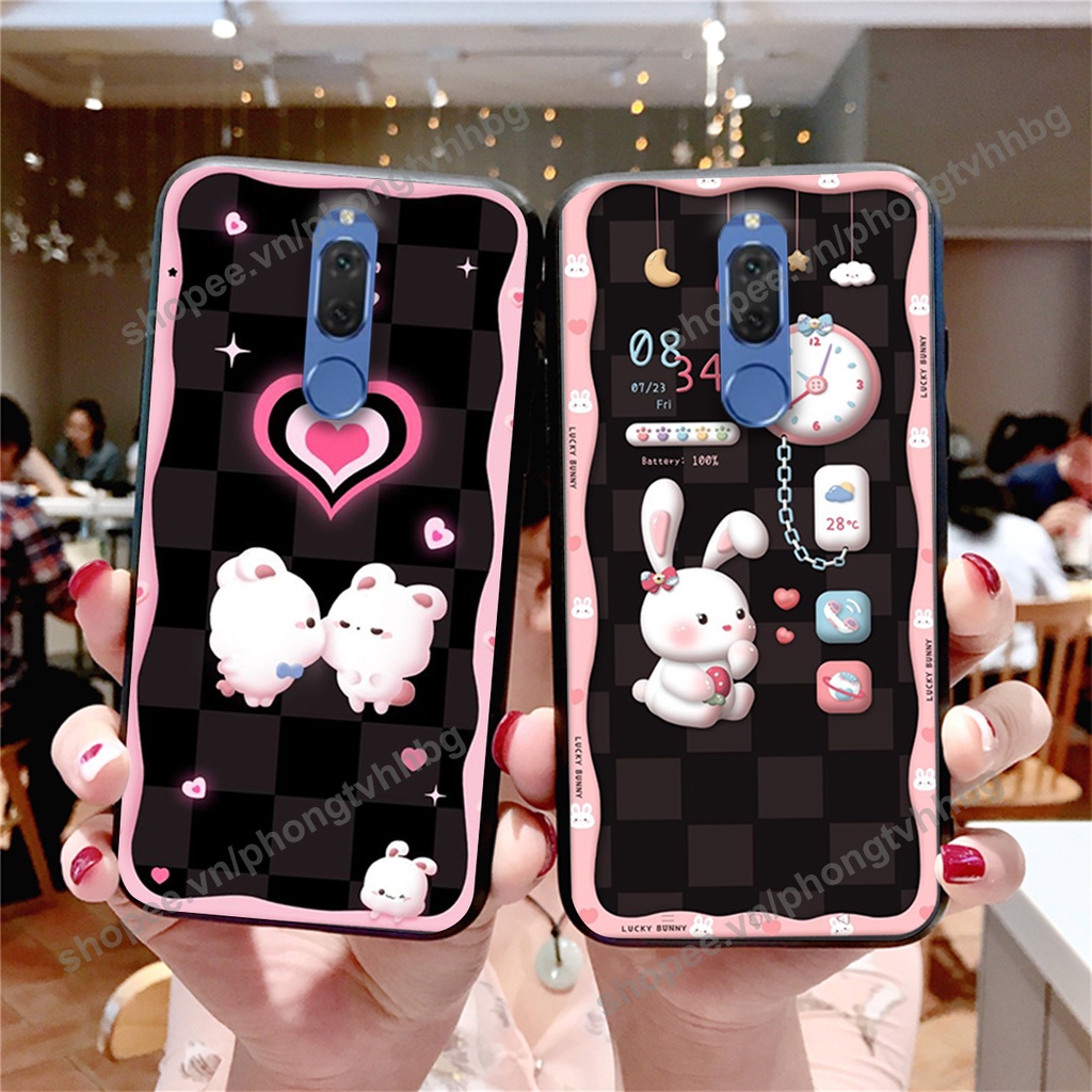 Ốp lưng Huawei Nova 2i gấu,thỏ trắng , đồng hồ dễ thương cute cực đẹp