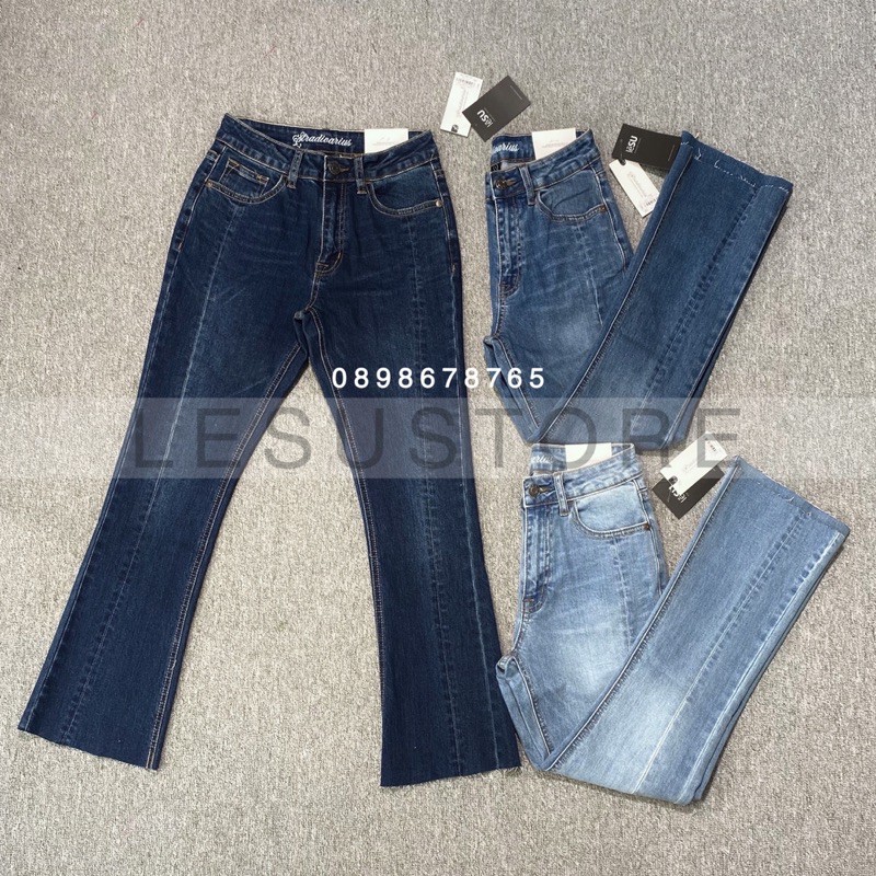 ẢNH TỰ CHỤP Quần jeans loe lai cắt 86cm