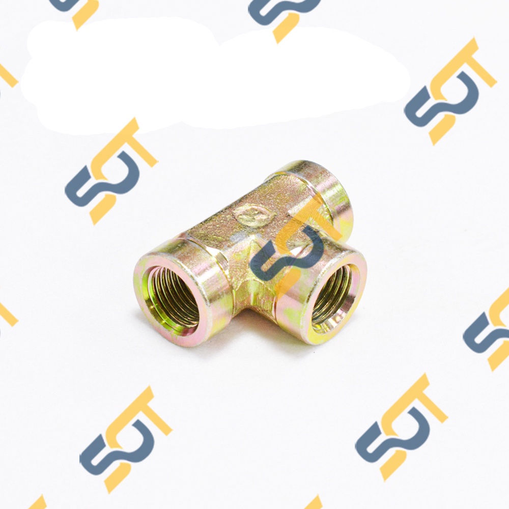 Tê chia ba đầu ren trong bước ren dân dụng BSP hệ G - Chất liệu Sắt Mạ pipe fitting female elbow Tee T
