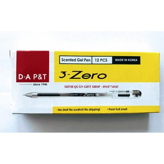 01 hộp Bút gel DongA 3-Zero, 12 cây bút/1 hộp
