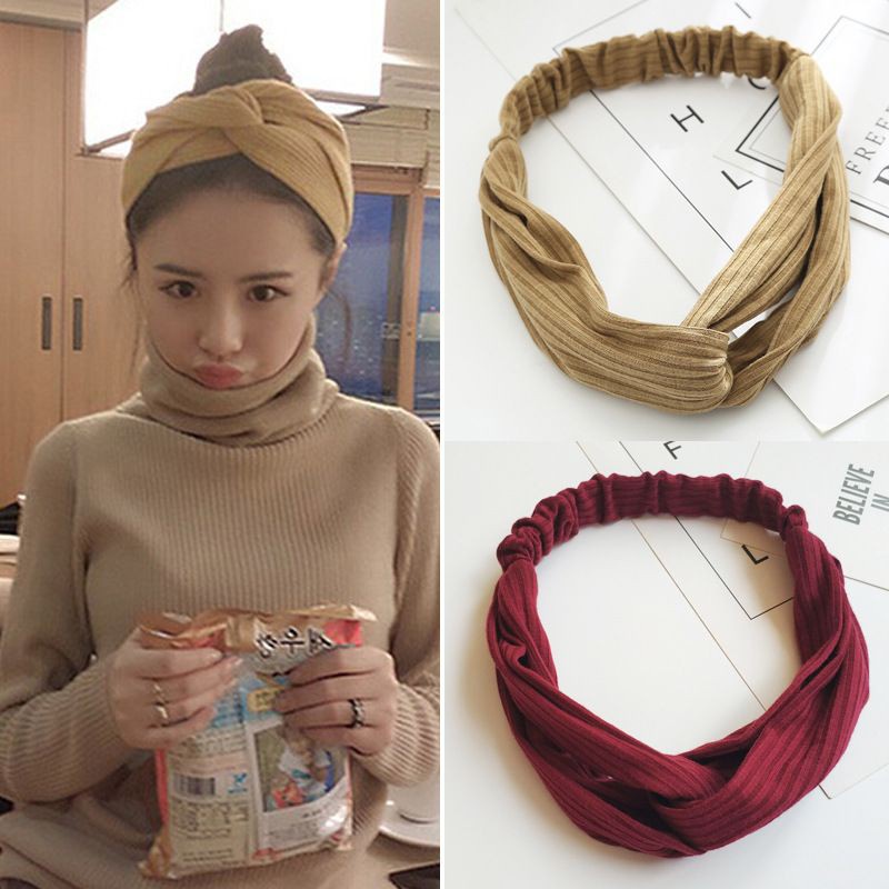 [Sỉ lẻ] Băng đô vải turban thắt nút phối màu vintage thời trang hàn quốc dễ thương siêu xinh xắn - Noisocks
