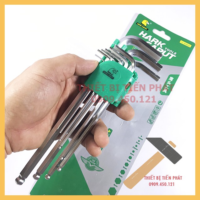 [GIÁ HỦY DIỆT] BỘ LỤC GIÁC BI HARKCAPUT GỒM 9 CÂY CHÍNH HÃNG HỆ MÉT THÉP CR-V