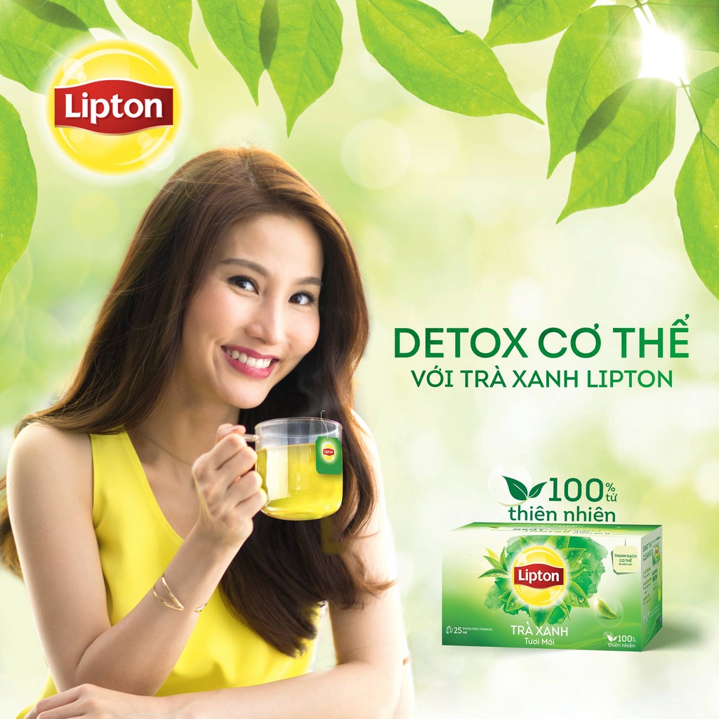 Hộp 50 Gói Trà Túi Lọc Lipton Trà Xanh 1.5g/gói