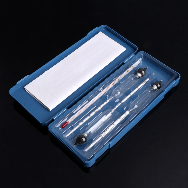 Set 3 Dụng Cụ Đo Nồng Độ Cồn 0-100% Kèm Nhiệt Kế Và Phụ Kiện