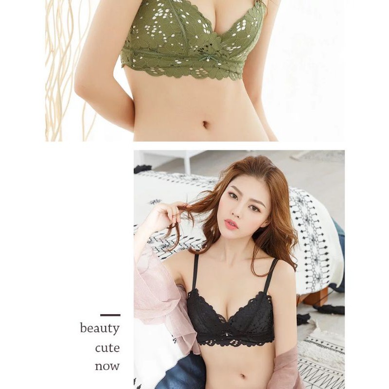 Sét bộ đồ lót nâng ngực đệm mỏng không gọng - Sét bộ đồ lót ren | BigBuy360 - bigbuy360.vn