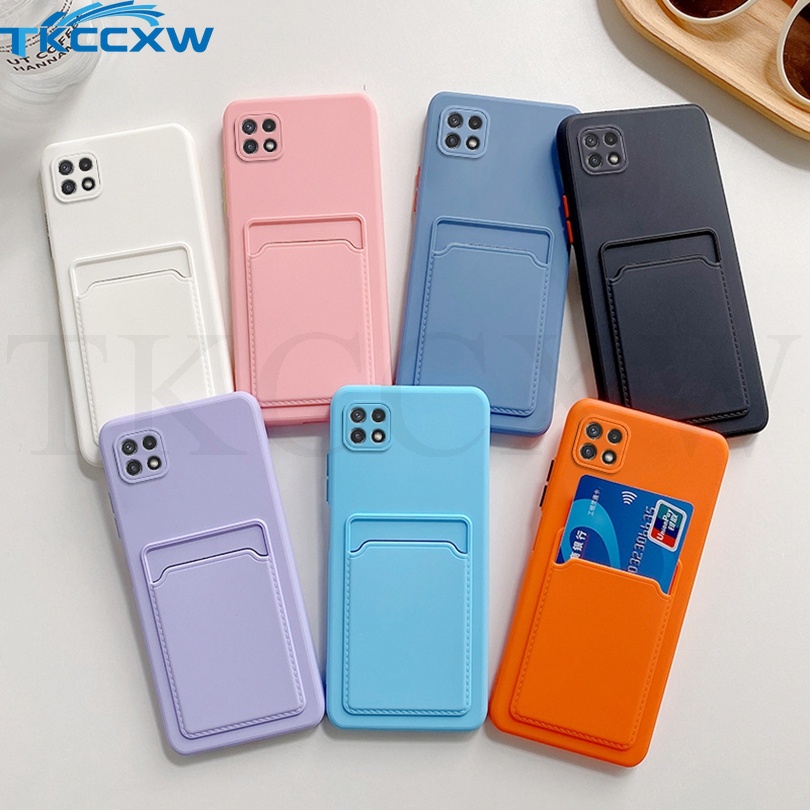 Ốp Điện Thoại TPU Silicon Mềm Có Ngăn Đựng Thẻ Cho Samsung Galaxy A24 A14 A50 A50S A30S A30 A20