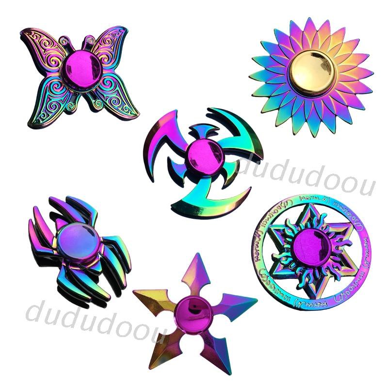 New Metal Colorful Butterfly Dart Lotus Stress Relief Finger Spinner Kids Toy