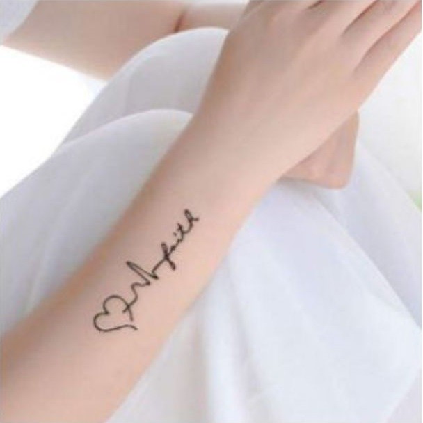 💥💥Hình Xăm Dán Tạm Thời Chống Nước Thời Trang Hình Nhịp Tim Đập💥💥