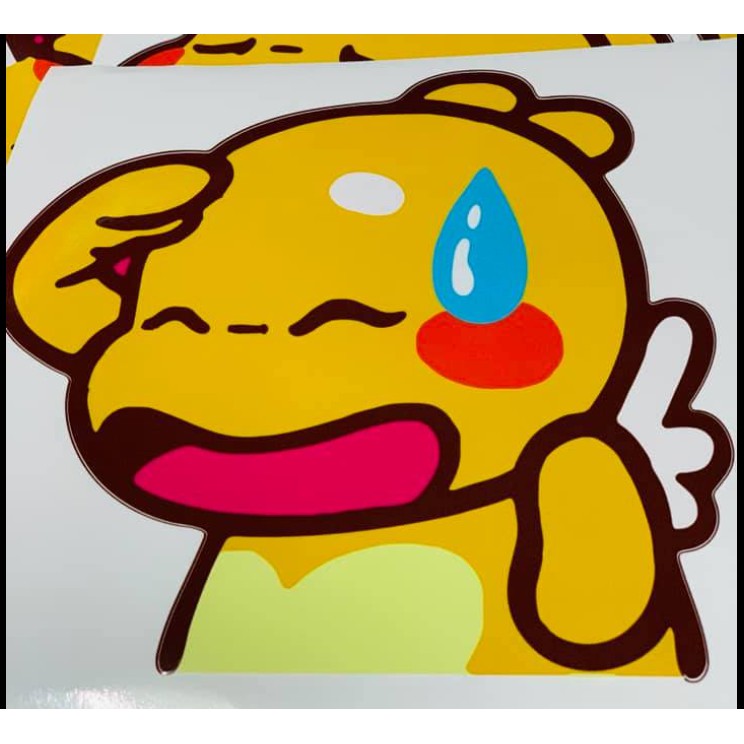 TEM STICKER KHỦNG LONG DỄ THƯƠNG CHO XE TẢI XE Ô TÔ, XE HƠI  - KÍCH THƯỚC 30x30CM