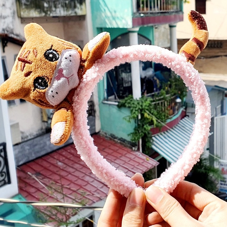 Cài tóc hình mèo đuôi dài cho nữ, em bé cũng dùng được cute