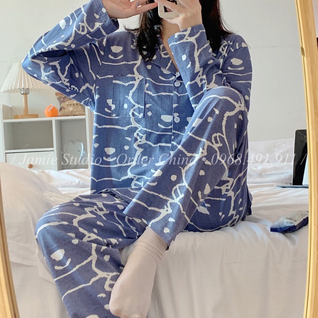 [HÀNG CHẤT] Bộ ngủ pijama dài tay cotton 100% hàng đẹp không bai xù mẫu mới nhất 2021 | BigBuy360 - bigbuy360.vn