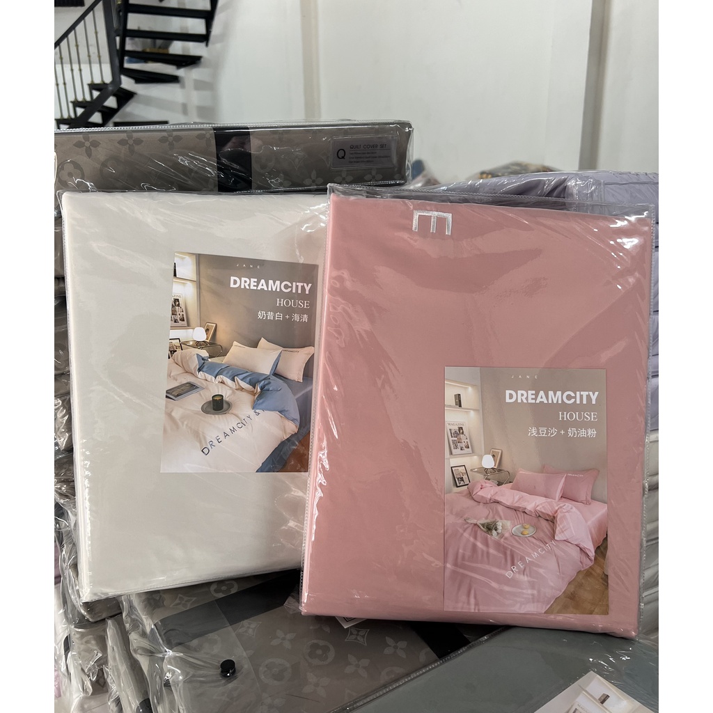 Bộ chăn ga cotton tici Dream city - Thiết kế mới nhất, chăn trần bông theo yêu cầu