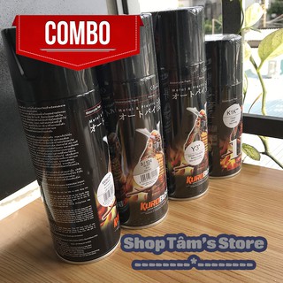 Combo sơn màu bạc xám Samurai gồm (lót UCH210 - nền 124 - màu bạc Y3 - bóng K1K)