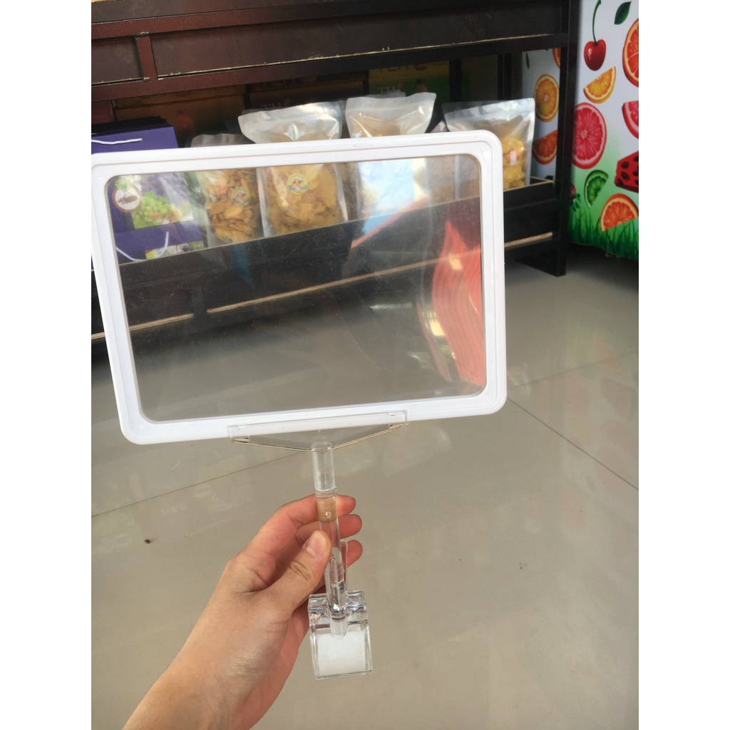Bộ khung bảng giá siêu thị  + kẹp quảng cáo, gắn trong các quầy rau quả, quầy bánh kẹo siêu thị