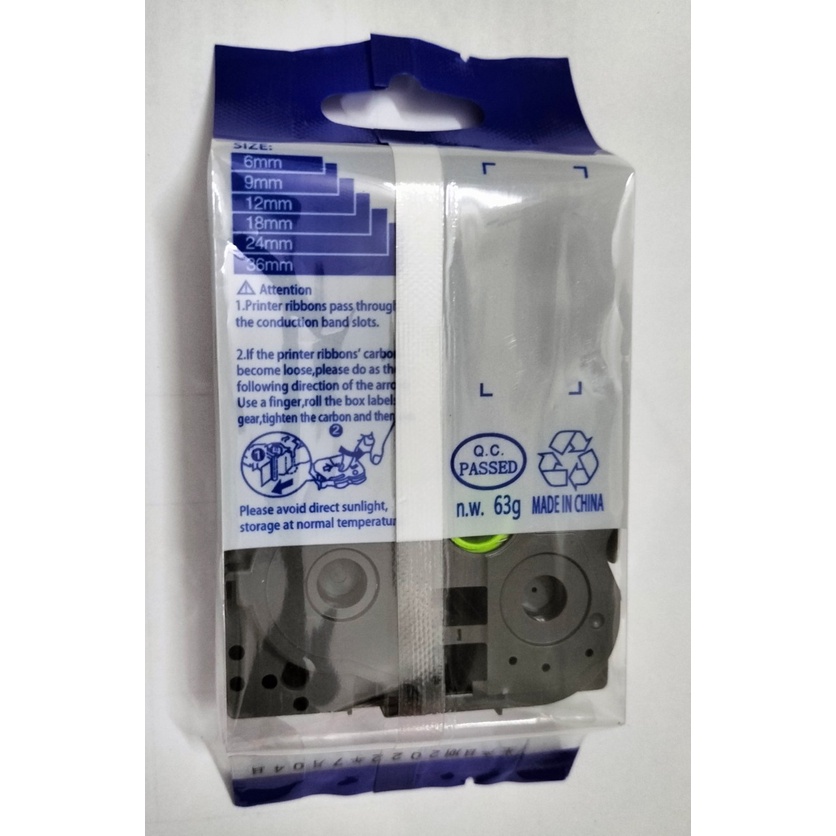 Nhãn in LB - 241 dành cho máy Brother P- Touch – CHỮ ĐEN NỀN TRẮNG khổ rộng 18mm*8m