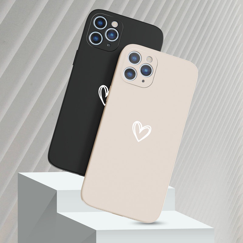 Ốp lưng iphone Ốp điện thoại Suntaiho silicon mềm họa tiết trái tim thích hợp cho iPhone 13 12 11 Mini Pro X XR XS Max 7 8 Plus