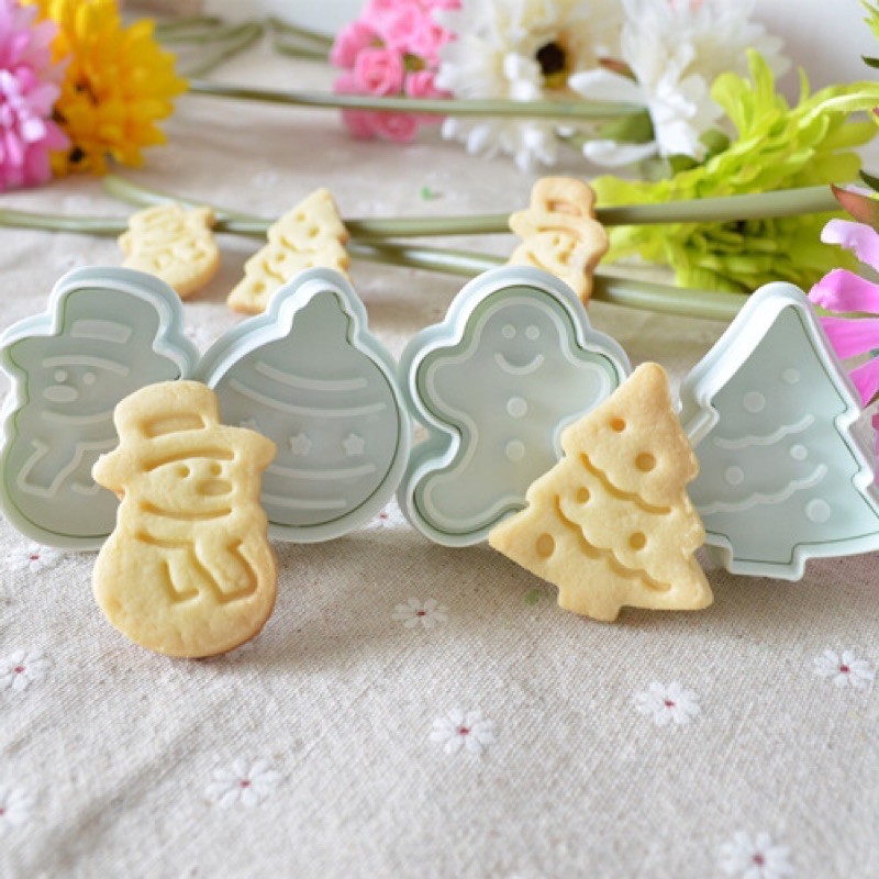 Bộ 4 khuôn nhấn cookies
